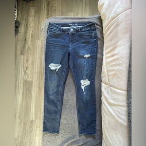 Old Navy rockstar Dark Blue Distressed Skinny Jeans